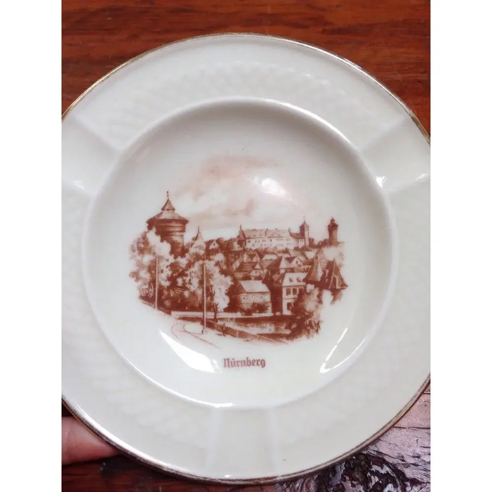 Vintage Johann Haviland Bavaria Limoges Nuremberg Germany Cigar Ashtray Dish